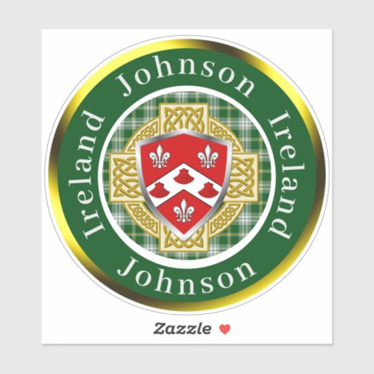 Johnson Shield & Celtic Cross Personalisiert Aufkleber (Blatt)