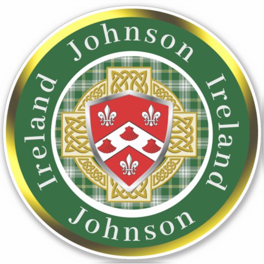 Johnson Shield & Celtic Cross Personalisiert Aufkleber (Vorderseite)