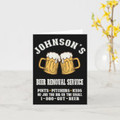 Johnsons Beer Removal Service Funny Beer Lover Bee Karte (Gelbe Blume)