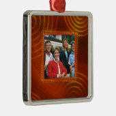 Johnsons Familie | Weihnachts-Fotovorlage Silbernes Ornament (Rechts)