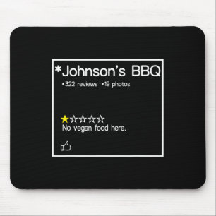 Johnsons Grillen "No Vegan Food Here One Star" Mousepad