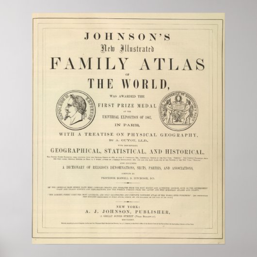 Johnsons Illustrierter Familientatlas Poster (Vorne)