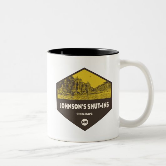 Johnsons Shut-Ins Staat Park Missouri Zweifarbige Tasse (Rechts)
