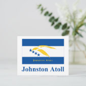 Johnston Atoll Flag mit Namen Postkarte (Stehend Vorderseite)