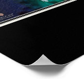 Johnston Atoll from Space Satellite Map Poster (Ecke)