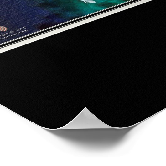 Johnston Atoll from Space Satellite Map Poster (Ecke)