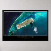 Johnston Atoll from Space Satellite Map Poster (Vorne)