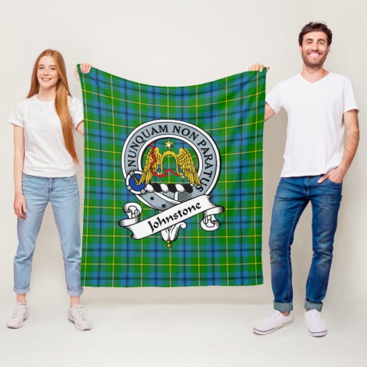 Johnston Clan Abzeichen Tartan Kariert Fleecedecke (Beispiel)
