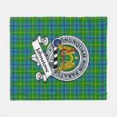 Johnston Clan Abzeichen Tartan Kariert Fleecedecke (Vorderseite (Horizontal))