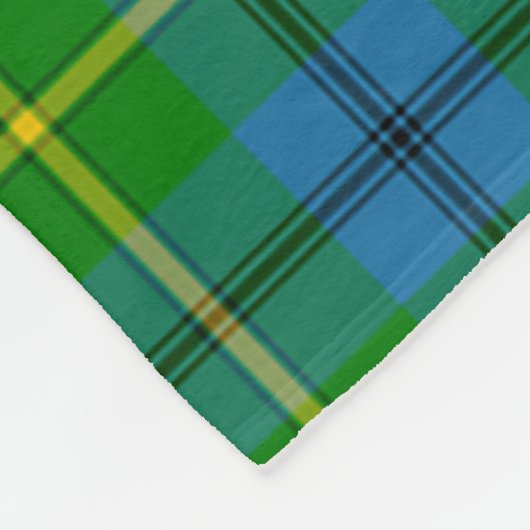Johnston Clan Abzeichen Tartan Kariert Fleecedecke (Ecke)