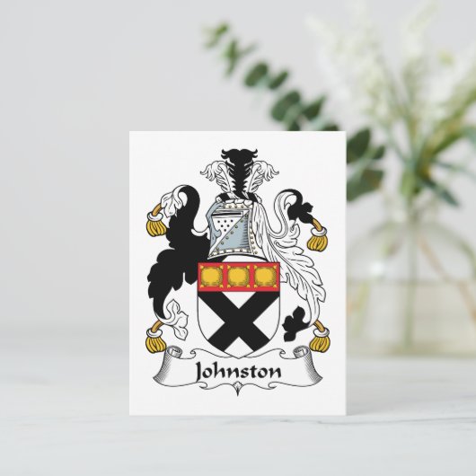 Johnston Familienwappen Postkarte (Stehend Vorderseite)