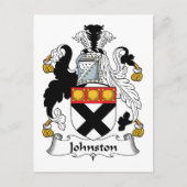 Johnston Familienwappen Postkarte (Vorderseite)