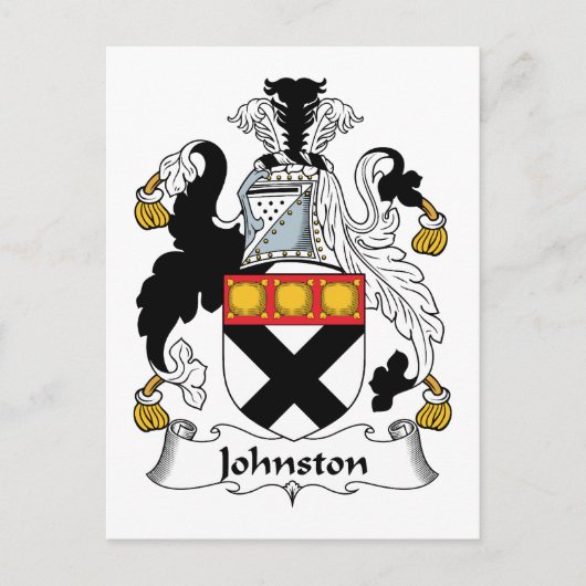 Johnston Familienwappen Postkarte (Vorderseite)
