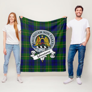 Johnston Modern Clan Abzeichen Tartan Kariert Fleecedecke