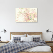 Johnston Rhode Island Map Leinwanddruck (Insitu (Schlafzimmer))