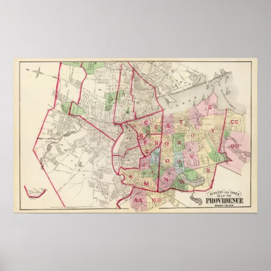 Johnston Rhode Island Map Poster (Vorne)
