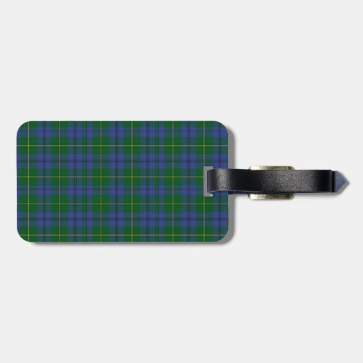 Johnston Tartan Kariert Luggage Tag Gepäckanhänger (Rückseite horizontal)