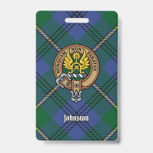 Johnston-Wappen über Tartan Ausweis