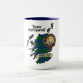 Johnstone Clan Abzeichen & Tartan Map of Scotland Tasse (Zentrum)