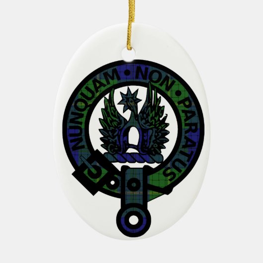 Johnstone Clan Wappen Keramikornament (Vorne)