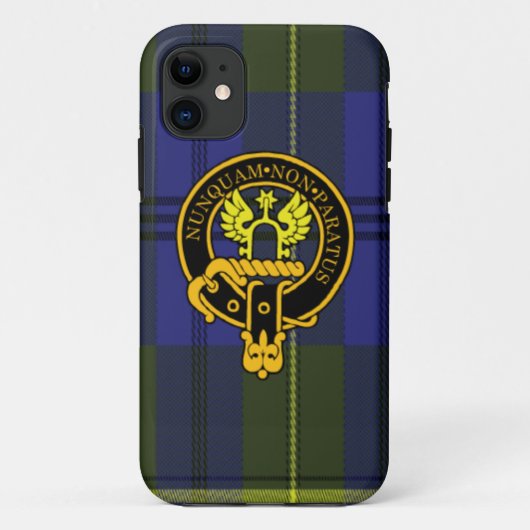 Johnstone schottisches Wappen und Tartan iPhone Case-Mate iPhone Hülle (Rückseite)