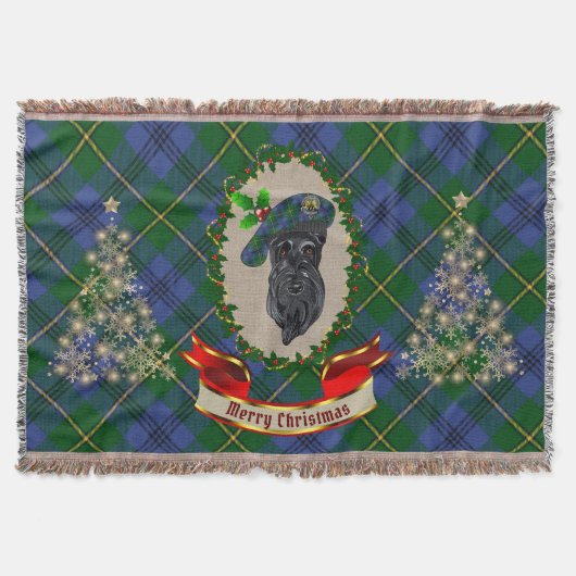 Johnstone Scottie Dog Christmas Throw Blanket Decke (Vorderseite)