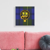 Johnstone Scottish Wappen und Tartan Canvas print Leinwanddruck (Insitu (Wohnzimmer))