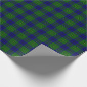 Johnstone tartan blue kariert geschenkpapier (Ecke)