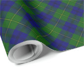 Johnstone tartan blue kariert geschenkpapier (Rolleneckpunkt)