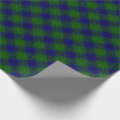 Johnstone tartan blue kariert geschenkpapier (Ecke)