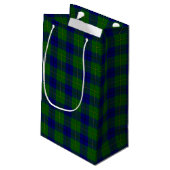 Johnstone tartan blue kariert kleine geschenktüte (Rückseite Schrägansicht)