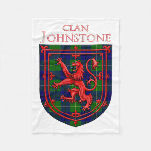 Johnstone Tartan Scottish Kariert Lion Rampant Fleecedecke