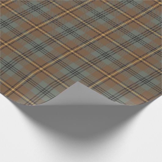 Johnstone Weathered Tartan Kariert Pattern Geschenkpapier (Ecke)