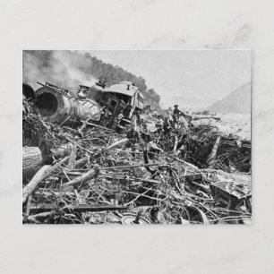 Johnstown-Flut Zugunglück Vintage 1889 Postkarte