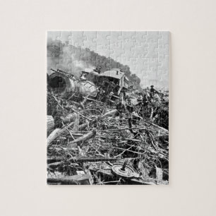 Johnstown-Flut Zugunglück Vintage 1889 Puzzle