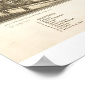 Johnstown New York 1888 Antique Panoramic Map Poster (Ecke)