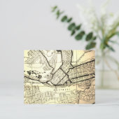 Johnstown, PA Vintag Map Postkarte (Stehend Vorderseite)