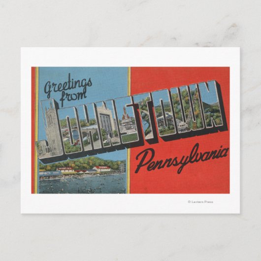 Johnstown, Pennsylvania - Große Briefszenen Postkarte (Vorderseite)