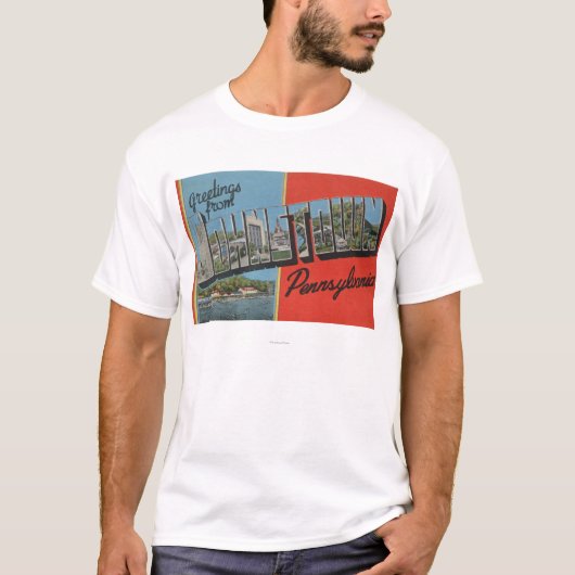 Johnstown, Pennsylvania - große Buchstabe-Szenen T-Shirt (Vorderseite)