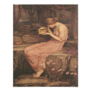 JohnWaterhouse "Psyche, die öffnet den goldenen Fotodruck