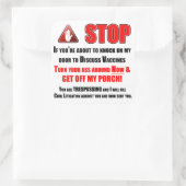 JoHoVaxx Zeugen Quadratischer Aufkleber (Tasche)