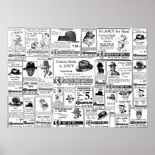 Joicy (Gioioso) Hat Company Poster (Vorne)