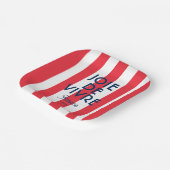 Joie De Vivre France Red Cabana Stripe Französisch Pappteller (Gewinkelt)