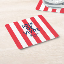 Joie De Vivre France Red Cabana Stripe Französisch