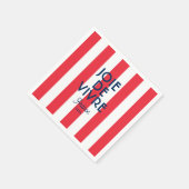 Joie De Vivre France Red Cabana Stripe Französisch Serviette (Ecke)