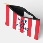 Joie De Vivre France Red Cabana Stripe Französisch Zubehörtasche (Offen)