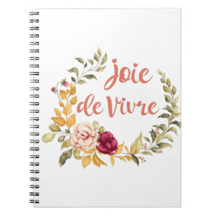 Joie de Vivre Französisches Sprichwort Notizblock