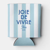 Joie De Vivre Nice Blue Cabana Stripe Französisch Dosenkühler (Vorderseite)