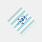 Joie De Vivre Nice Blue Cabana Stripe Französisch Serviette (Ecke)