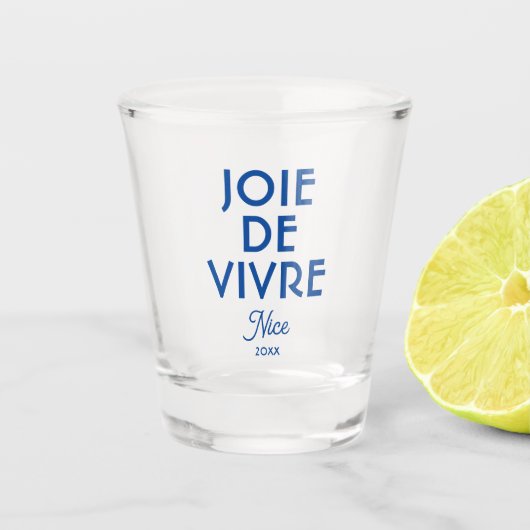 Joie De Vivre Nice Custom Year Französisch Schnapsglas (Vorderseite)